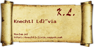 Knechtl Lívia névjegykártya