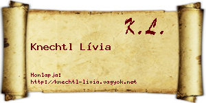 Knechtl Lívia névjegykártya